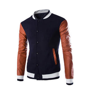 Chaqueta de Cuero Varsity Negra para Hombre con Logotipo Bordado Personalizado, Diseño Moderno, Chaqueta de Cuero Genuino Premium para Hombre - Product Image 5