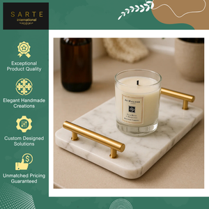 Proveedor Indio Vende Bandeja de Mármol Moderna para Maquillaje y Joyas, Organizador Elegante para Baño, Bandeja de Mármol a Bajo Precio - Product Image 2