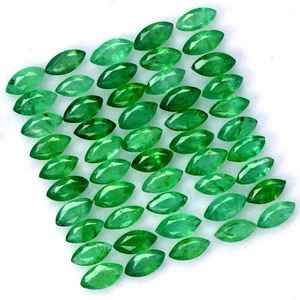Esmeralda Natural, Corte Marquesa Facetado, Calibrada, Piedra Preciosa Suelta, Sin Tratar, Certificada, Lote de Cuentas para Joyería - Product Image 3