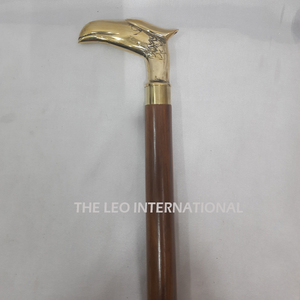 Bastón de Senderismo de Primera Calidad, Decoración para el Hogar, Aluminio y Madera, Color Marrón, Mango Plateado, Diseño Moderno, Accesorios de Senderismo - Product Image 4