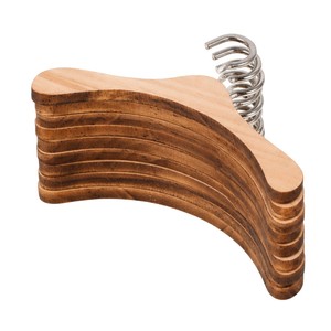 Barra de colgar moderna de madera maciza con gancho giratorio dorado, perchas de madera natural para trajes y abrigos para tiendas de ropa y boutiques. - Product Image 6