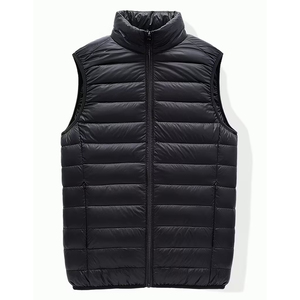 Gilets matelassés personnalisés pour hommes, en coton Montane, couleur noire, fermeture éclair, chauds pour l'hiver, légers, pour l'extérieur - Product Image 2