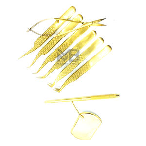 Hot <b>sale</b> eyelash tweezers <b>set</b> tweezers <b>for</b> eyelash extension stainless steel eyelash extension tweezers Fiber tip - Product Image 5