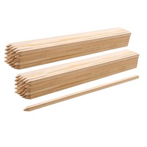 50 Picchetti da Giardino in Legno 36x0.75x0.75 con Punta Affilata in Legno di Abete per Supporto Piante in Crescita - Product Image 1