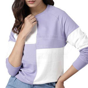 Sudaderas de mujer de algodón de color sólido de gran tamaño para el invierno transpirable con posición de logotipo frontal - Product Image 1