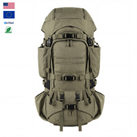Sac à dos de chasse en plein air 75L avec cadre en fibre de carbone, en nylon 500D imperméable, pour le transport de gibier de grande taille, la randonnée et le trekking