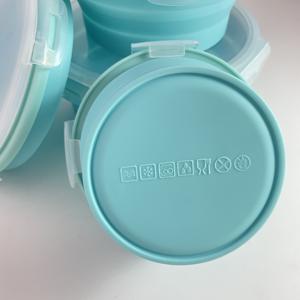 Lonchera Redonda Plegable de Silicona – Contenedor de Alimentos Ahorrador de Espacio, Hermético y de Grado Alimenticio para el Trabajo, la Escuela y Viajes - Product Image 3