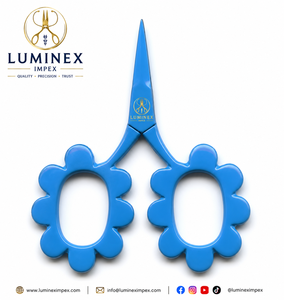 กรรไกรพัตฟอร์ด กรรไกรพัตฟอร์ดสีขาว กรรไกรขนาดเล็ก กรรไกรปักลายน่ารัก กรรไกรวงกลมสองสีขนาดเล็กจากเดเกน - Product Image 1
