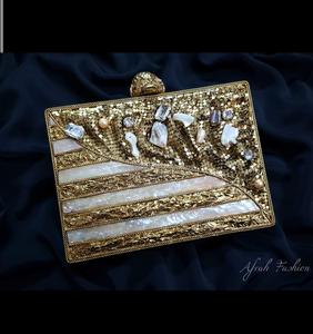 Bolso de mano de lujo hecho a mano para mujer de nácar, bolso de noche de nuevo diseño para mujeres y niñas para bodas, fiestas, precio al por mayor - Product Image 4