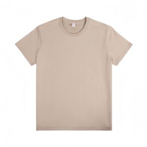 T-shirt à manches courtes pour homme, col rond, coupe classique, couleur unie, 100% coton jersey tricoté, style décontracté - Product Image 2