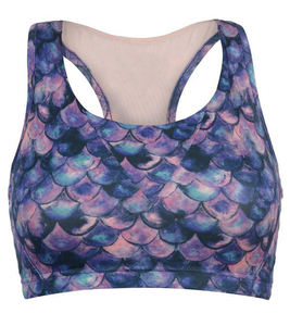 Women's Custom Front Logo High Support Breathable Sports Bra with Deep V-Neck Simple Style OEM Service - Product Image 2