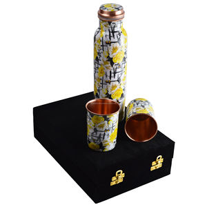 Para gimnasio interior y deportes al aire libre Botellas de agua de cobre impresas con empuñadura Capacidad de 300ml y 800ml Diseño de caja decorativa - Product Image 6