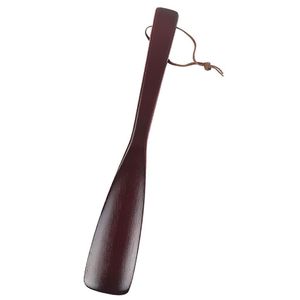Chausse-pied traditionnel en bois, surface lisse et polie, poignée allongée, outil pratique pour chaussures et bottes - Product Image 4