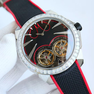 Reloj de Hombre Mecánico Automático Tourbillon, Deportivo, Casual, con Bisel Incrustado de Diamantes, Elegante, Moderno y Lujoso - Product Image 2