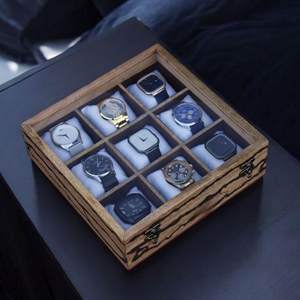 Caja de Almacenamiento de Relojes de Madera de Lujo para Coleccionistas, Caja de Presentación de Relojes de Madera con Logotipo Personalizado por AYAANS - Product Image 1