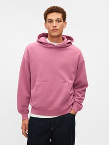 Customizable Heavyweight Knitted Eco-Friendly Pullover Hoodie Unisex Regular Fit Hooded Collar Casual Solid Button Plus Autumn - Product Image 3