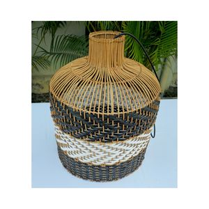 Lámpara de Techo de Ratán Hecha a Mano Hien Luong, Ratán Natural, Fibras Sintéticas Coloridas, Ecológica, Resistente al Calor, Duradera, para Bares - Product Image 3