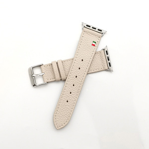 Portefeuilles en cuir italien souple grainé de qualité supérieure, faits à la main, de la marque Castello, doublure en polyester beige, personnalisable, compatible avec Apple Watch - Product Image 1