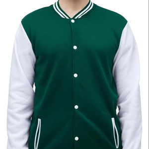 Professional Logo Printed Men's Varsity Jackets <b>Top</b> Fashion Winter Coat with Stand Collar Competitive Price - Product Image 1