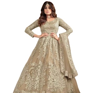 Chất lượng hàng đầu dài Tulle <span class=keywords><strong>Net</strong></span> DRESS cho Pre Wedding chụp ảnh Cording làm việc <span class=keywords><strong>anarkali</strong></span> Gown pakistani thời trang - Product Image 1