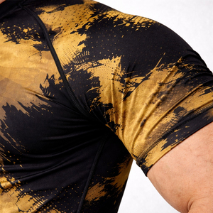 ชุดเสื้อและกางเกงรัดรูปสำหรับผู้ชายสำหรับกีฬาบราซิลเลียนยิวยิตสู (BJJ) แบบสองชิ้น ชุด MMA สำหรับการฝึกซ้อมแบบ No-Gi  กระชับ ระบายอากาศได้ดี แห้งเร็ว ทนทาน - Product Image 5