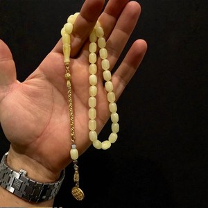 Royal งาช้างเรืองแสงเรซิ่น Tasbih Angel Islamic เป็นมิตรกับสิ่งแวดล้อมหรูหรา misbaha สวดมนต์ลูกปัดแฮนด์เมดของขวัญสุดหรู - Product Image 2