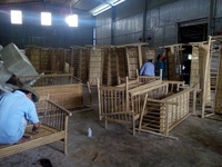 Bambu koltuk takımı oturma odası ve Villa mobilya için gerçek fabrika tarafından üretilen Vietnam toptan seçenekleri mevcut