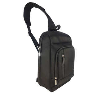 Hot Sale Made in Pakistan Customizable Leather Chest Bag with Solar Panel & Anti-Theft Zipper Closure Lightweight - Product Image 1