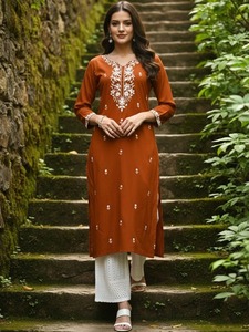 Purple Recycled Materials All Seasons <b>Women</b> Traditional Ethnic Work Casual Wear Regular Fit India Pakistan <b>Kurtis</b> Collections - Product Image 2