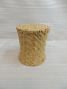 Tabouret en rotin fait main, design rustique moderne, meubles de salon, pouf pour la maison, utilisation en intérieur - Product Image 6