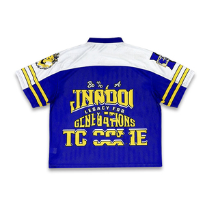 Camiseta de Fútbol Americano para Adultos, Color Azul y Blanco, Talla 23, Cuello en V, Manga Corta, Impresión por Transferencia de Calor, Poliéster Transpirable que Absorbe la Humedad - Product Image 2