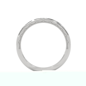 แหวนเพชรทองคำขาวทรงวงรี แหวนแต่งงานแบบซ้อนได้ - Product Image 3