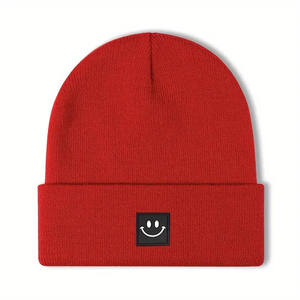 100% Acrylic Custom Logo Wholesale Cute Face High Quality Beanies Stretch Knitted <b>Hat</b> <b>Winter</b> Multi Color Knit Beanie <b>Hats</b> - Product Image 1