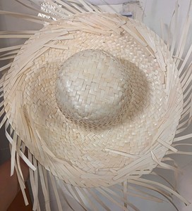 Sombrero de Paja Unisex, Sombrero de Playa Tejido a Mano, Sombrero de Paja de Hoja de Palma Natural con Borde Deshilachado - Product Image 5