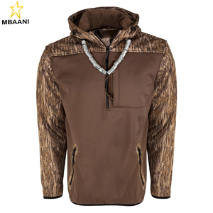 เสื้อฮู้ดผู้ชาย MST Endurance Soft Shell ลายพรางสำหรับล่าสัตว์ แบบซิป ¼ ตัว มีกระเป๋าหน้าอกและกระเป๋าซิปข้าง 2 ช่อง - Product Image 1