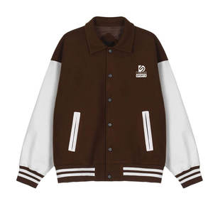 Chaqueta de Invierno de Manga Larga con Diseño Moderno y de Alta Calidad para Hombre, Chaqueta Letterman con Diseño Personalizado, Cuello Alto de Lona y Logotipo Frontal - Product Image 1