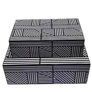 ILAHI's Bone Inlay <b>Drawer</b> Modern Design Agate Detailing <b>Storage</b> Portable Home Furniture - Product Image 1