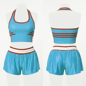 Ensemble soutien-gorge et short personnalisé pour femme, idéal pour la danse, le cheerleading, la gymnastique, avec impression par sublimation - Product Image 2