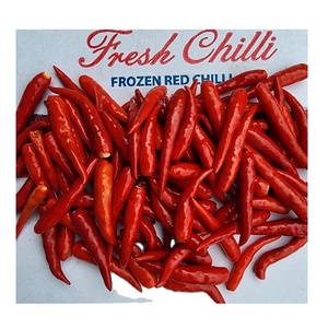 Chiles Rojos Orgánicos Congelados sin Tallo, Frescos, 24 Bolsas de 150 Gramos por Caja, Envasados al Vacío, Sabor Picante, Directo de la Agricultura de Vietnam - Product Image 1