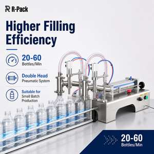 Máquina de Llenado de Doble Cabezal GY-500D, Eléctrica Neumática de Sobremesa para Pequeños <span class=keywords><strong>Negocios</strong></span> y Laboratorios, para Muestras de Salsas y Aceites, 110V, 50-500ml, 20-60 <span class=keywords><strong>BPM</strong></span> - Product Image 2