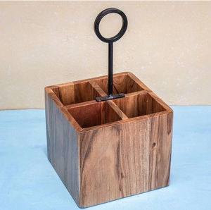 Premium <b>Wooden</b> Spoon Holder for <b>Kitchen</b> Storage Organization and Home Cooking <b>Accessories</b> - Product Image 5