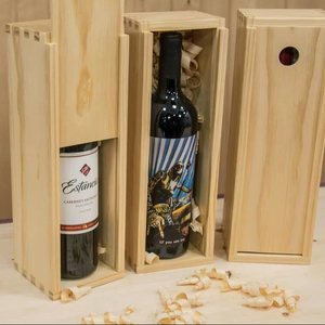 Impressionnant porte-bouteilles en bois pour comptoir de cuisine, support de rangement pour bouteilles de vin, support en bois naturel pour décoration de table à manger - Product Image 1