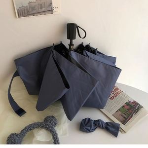 Custom Wholesale <b>Windproof</b> 3Fold Polyester Travel <b>Umbrellas</b> With Logo for Business Use UV Protection Portable - Product Image 2