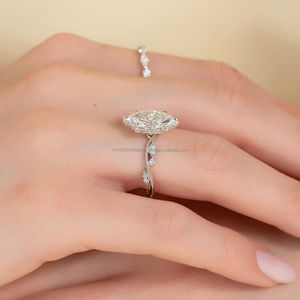 IGI/GIA Lab Grown Cut Diamond Vintage 14k jaune mariage/bague de fiançailles unisexe or blanc fin pour anniversaire fête-digne - Product Image 3