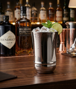 Vaso de Agua Elegante de Acero Inoxidable Pulido a Espejo – Vaso de Metal Plateado Premium con Cristal de Lujo para Bar, Hotel, Restaurante - Product Image 3