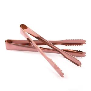Pince à glaçons en acier inoxydable, finition cuivre, pour cuisine et bar, outils artisanaux, vente chaude - Product Image 1