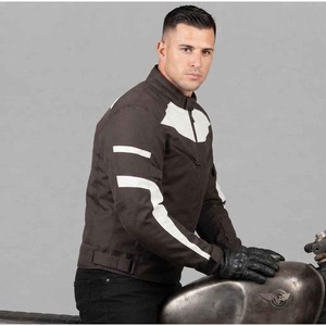 Chaqueta de Motociclista Vintage para Hombre, Chaqueta de Cuero Impermeable para Invierno, Chaqueta Protectora Casual para Motocross y Carreras - Product Image 5
