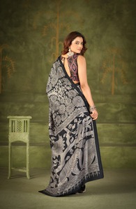 <b>Indian</b> Traditional Casual Saree with Kalamkari Print for Daily Wear and Festive Function for Women Comfortable Fancy Outfit - Product Image 3