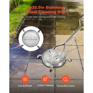 Pulitore per superfici in acciaio inossidabile da 20 pollici con 4 ruote, 4500 PSI massimi, attacco rapido da 3/8 - Accessori per idropulitrice da 4000 PSI - Product Image 2