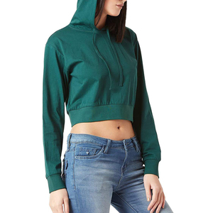 Sweat-shirts à capuche courts élégants pour femmes, design pull-over, coupe classique, en molleton doux, vêtements décontractés pour l'hiver et l'automne. - Product Image 4